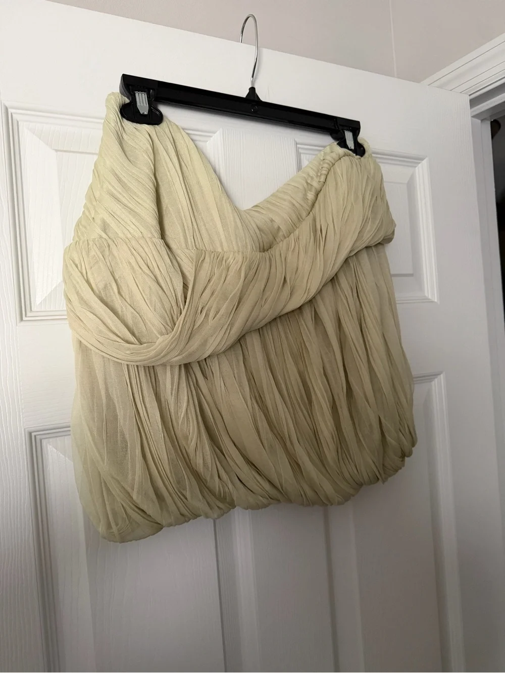 Tory Burch Green Ruched Jersey Silk Mini Skirt $1398 Sz 12